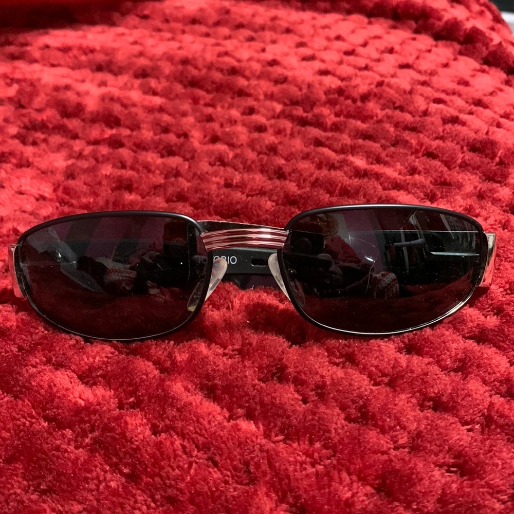 Notorio Occhiali -N142 men’s polarized sunglasses silver / black rim & temples
